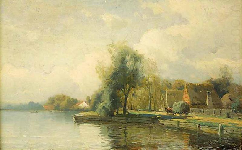 Gustaf Rydberg Landscape with pond oil painting picture